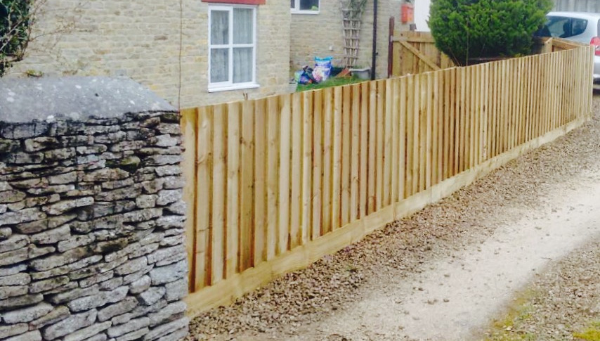 A 3ft Feather Edge fence without a capping strip.